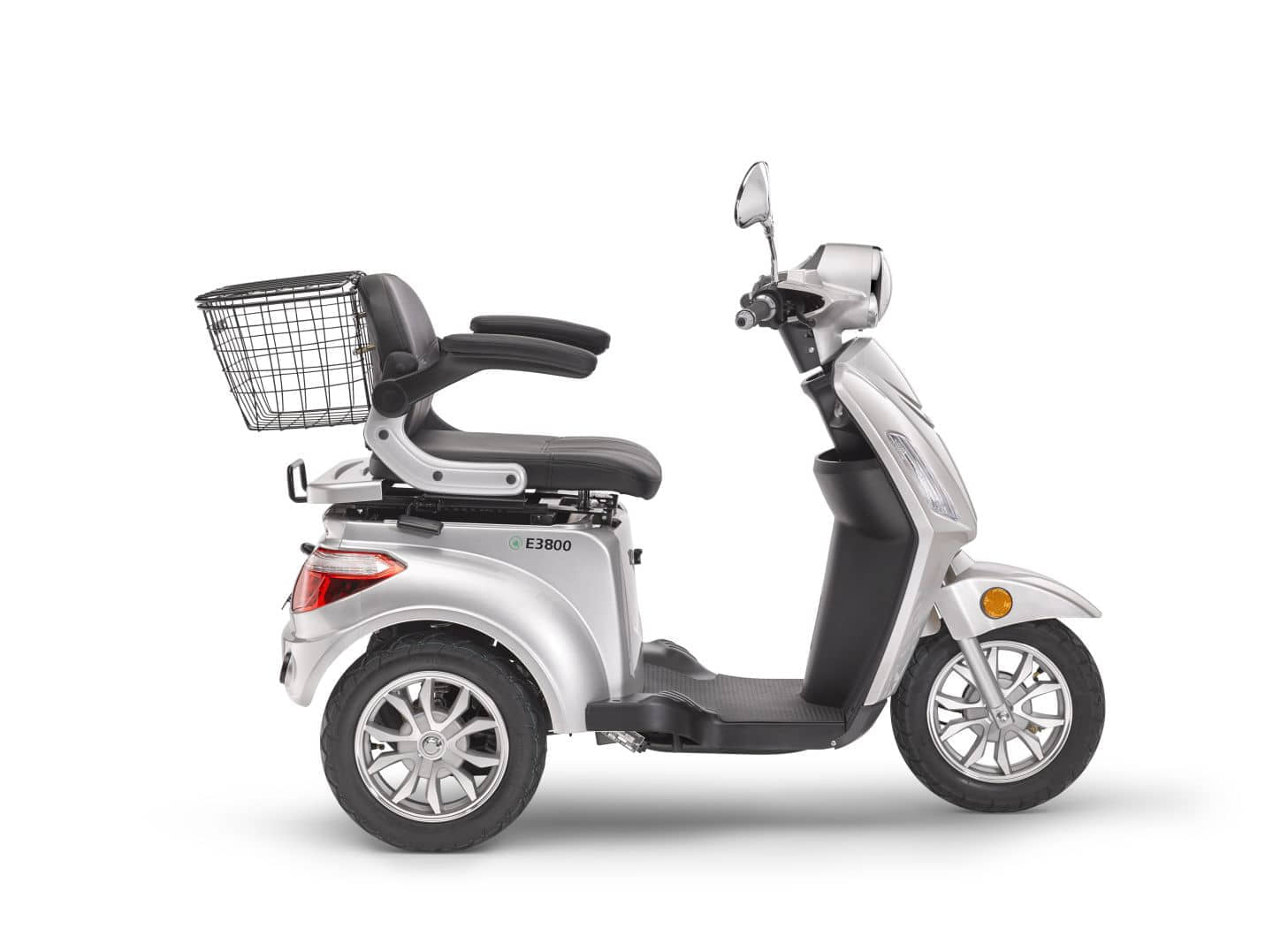 Elektroroller Scoody E3800 Dreirad 20 km/h weinrot