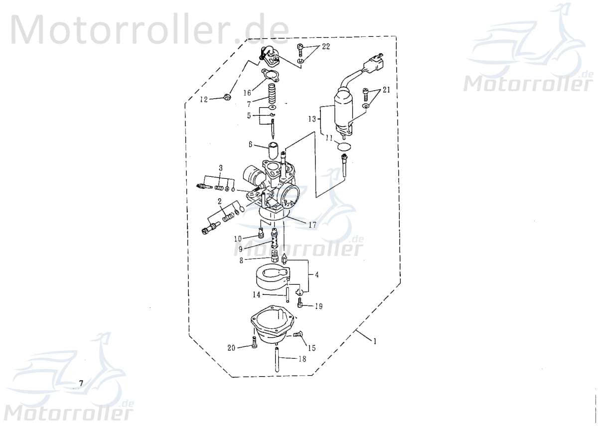 AGM Fighter 50 One Vergaserdüse 50ccm 2Takt YYGY0500-1405-M Motorroller.de VM16 Hauptdüse #70 M6 offen Nadeldüse Dosierdüse Einstelldüse Haupt-Düse