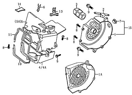 Rex Rexy 125 Dichtung Lüfterverkleidung 4Takt 78251 Kreidler F-Kart 170 Florett RMC-G Gebläse Lüftung Ansaugung Abdeckung