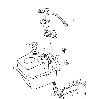 Rex Speedy 125 QM125T-10A Ansaugschlauch 50ccm 4Takt 87581 Motorroller.de Unterdruckschlauch Ansaugstutzen Ansaugrohr Vakuumschlauch Saugleitung