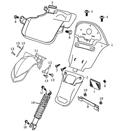 Rex SC 125 Halterung Befestigung Roller 125ccm 4Takt 83632 Motorroller.de Arretierung Haltebügel Halteblech Befestigungshalter Halte-Blech Halte-Bügel