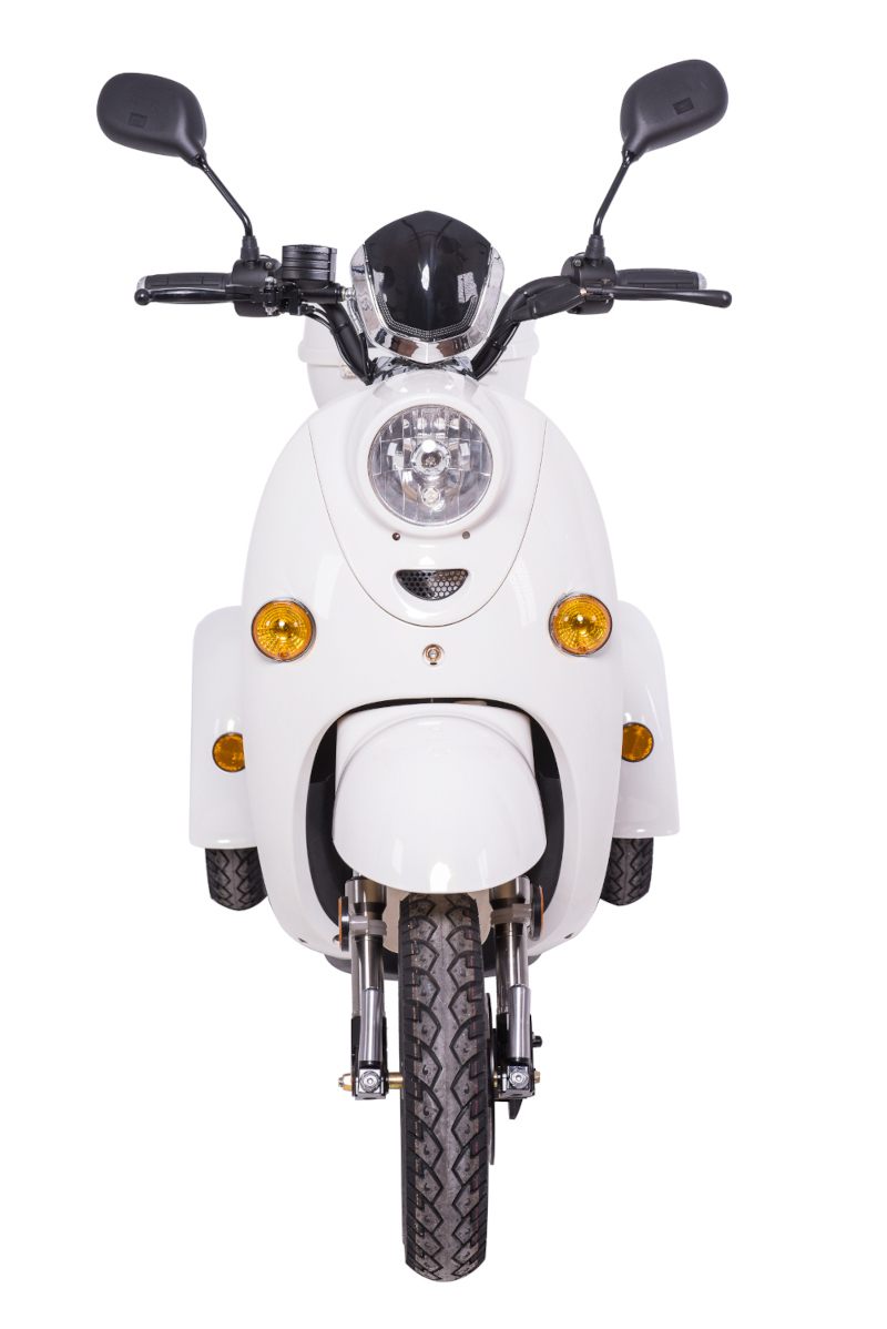 Dreirad Scoody E Trike ZT-63B 25 km/h weiß Graphen-Akku 650 Watt Elektroroller E-Scooter E-Roller Dreiradroller