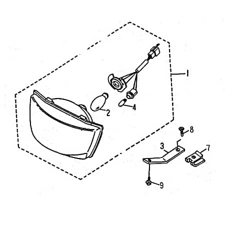 Scheinwerfer Rex Quad 150 Hauptscheinwerfer Vorderlicht 94310 Motorroller.de Frontscheinwerfer Front-Scheinwerfer Frontlicht Frontleuchte 150ccm-4Takt