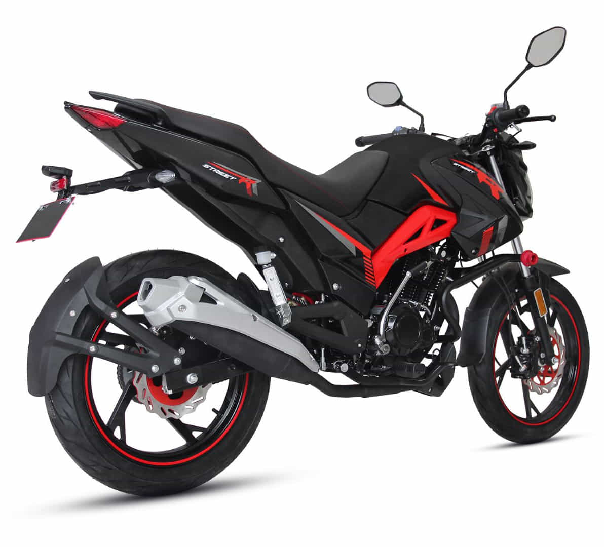 Motorrad Fighter 125 SR-S schwarz-rot Euro 5 125ccm Schaltmoped Leichtkraftrad