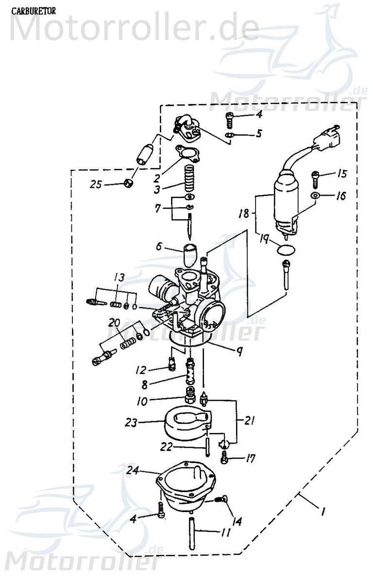 Mikuni Schwimmer VM16 Vergaser Minarelli 50ccm 16118-116-000 Motorroller.de liegend 2Takt Vergaser-Schwimmer Vergaserschwimmer Schwimm-Körper Quad ATV