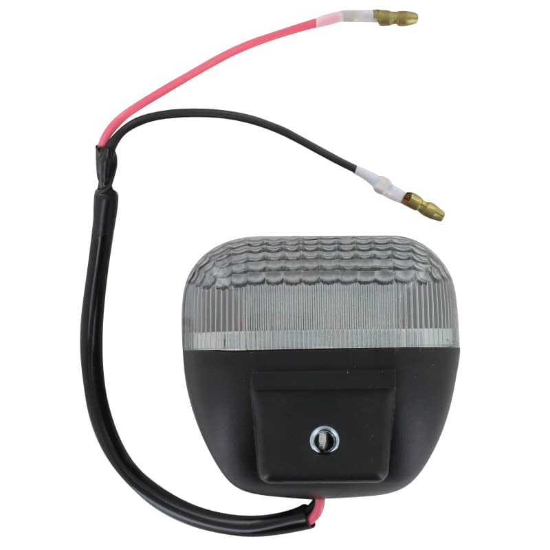 PGO Blinker E13 vorn links dunkel schwarz Roller 50ccm 2Takt Motorroller.de Signalleuchte Blinklicht Blinkleuchte Fahrtrichtungsanzeiger Blinkleuchten