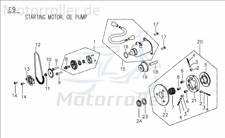 PGO Ölpumpe G-Max 150 Öl-Pumpe Oil-Pump Oil-Pumpe Roller C1081000000 Motorroller.de Oilpumpe PGO 150ccm-4Takt T-Rex 150 Mokick Ersatzteil Service