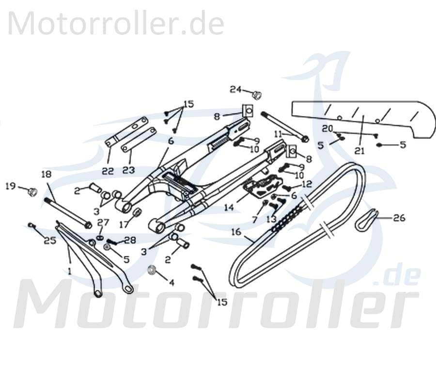 CPI Supermoto 250 DD Bundmutter M15 B04-17-15000-52 Motorroller.de Sechskantmutter Flanschmutter Sechskant-Mutter Flansch-Mutter