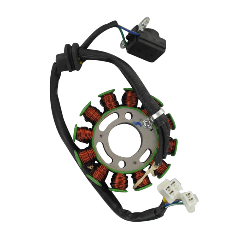 Lichtmaschine mit Polrad Euro4 AGM Stator Roller 50ccm 4Takt Motorroller.de Ankerplatte Anker-Platte Stromerzeuger Strom-Generator Licht-Maschine