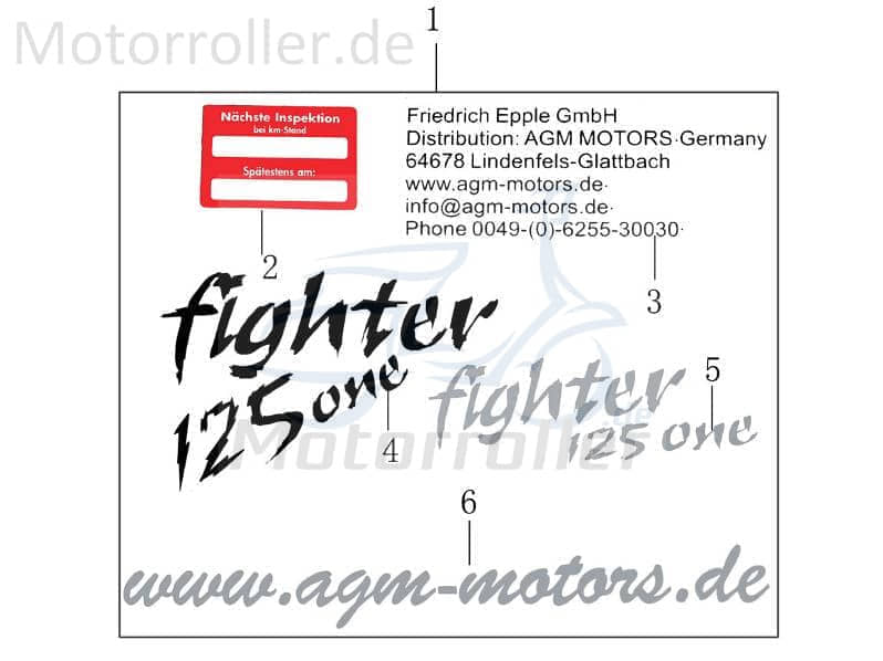 Dekoraufkleber Fighter 50 One New 2Takt 1220301-9