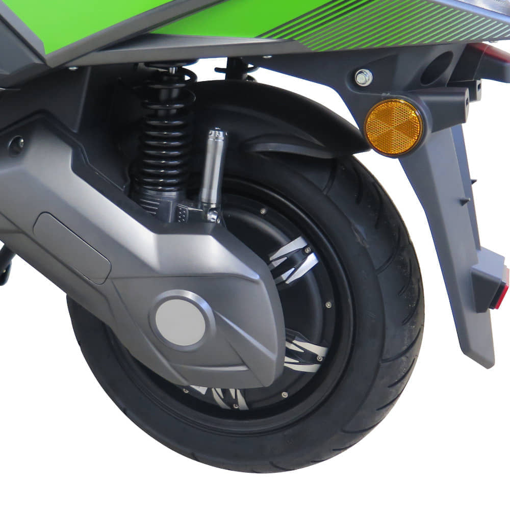 Elektroroller E-Fighter 45 km/h grau-grün E-Scooter E-Roller