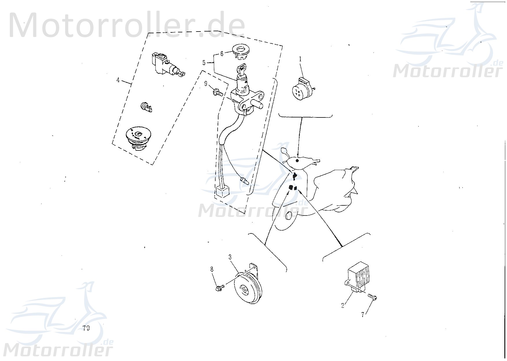 CPI Vabene 50 Hupe 12V 1.5A 95dB Q0F-28211-00-00 Motorroller.de D=65mm Horn Signal-Horn Tröte Hupsignal Hup-Signal