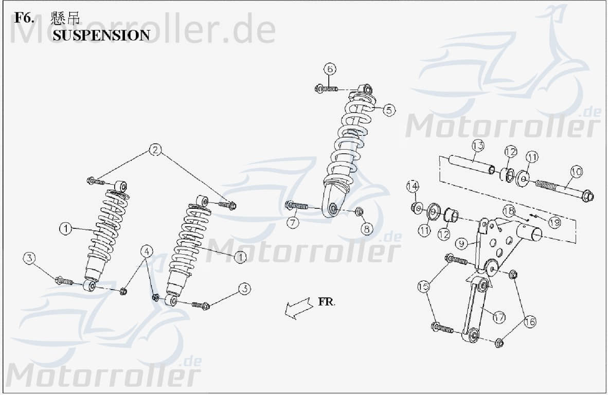 PGO Bremsscheibennabe hinten X3-250 Quad ATV X0403510000 Motorroller.de X-Rider 90 UTV Ersatzteil Service Inpektion Direktimport