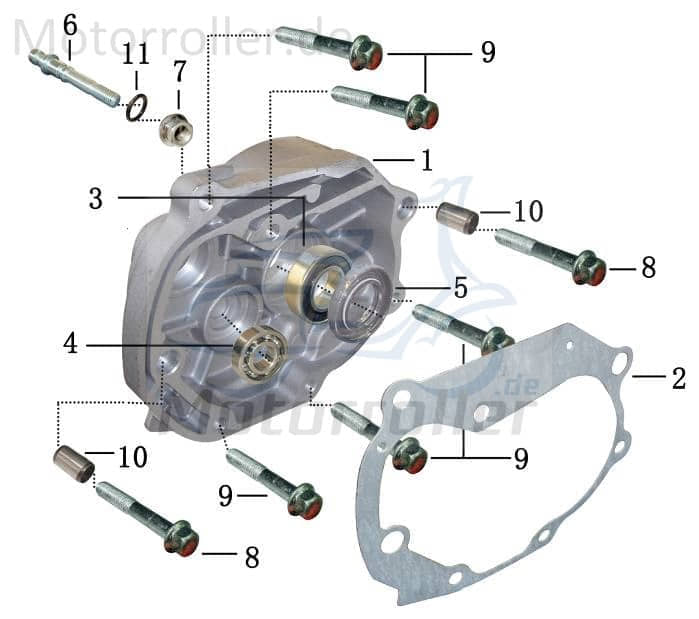 Passhülse Motorgehäuse 12x9,5x16mm AGM Passbuchse 50ccm 2Takt Motorroller.de Distanzhülse Distanz-Hülse Distanzbuchse Abstandshülse Abstandsbuchse