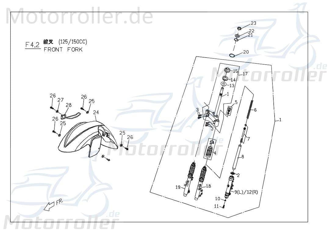 Schutzblech vorn Kotflügel Spritzschutz PGO M2632000000