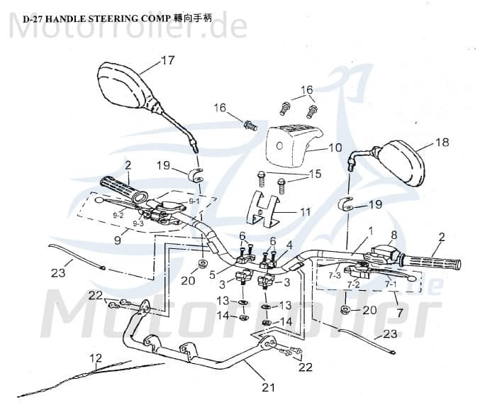 Bremsarmatur links Bremshebel 53171-156-001