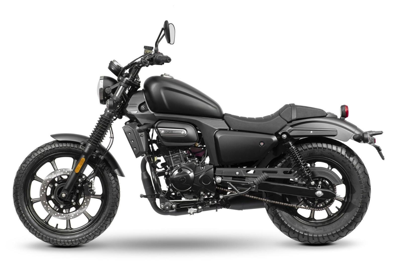 Motorrad Fighter 125 RA-KS schwarz 99 km/h Euro 5+ Schaltmoped Mokick Kleinkraftrad