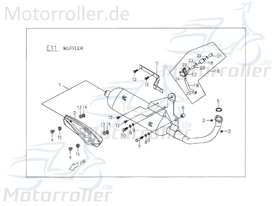 Auspuff Chrome von PGO Endschalldämpfer P8281000020