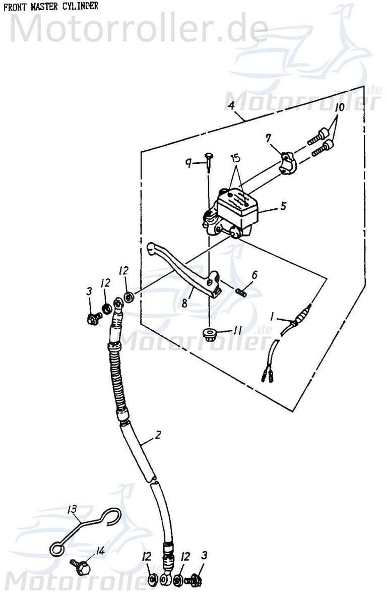 Dichtring Bremsleitung 10x14.5x1mm Adly Roller 50ccm 2Takt Motorroller.de Dichtung 100ccm-2Takt Scooter Panther 50 Ersatzteil Service Inpektion