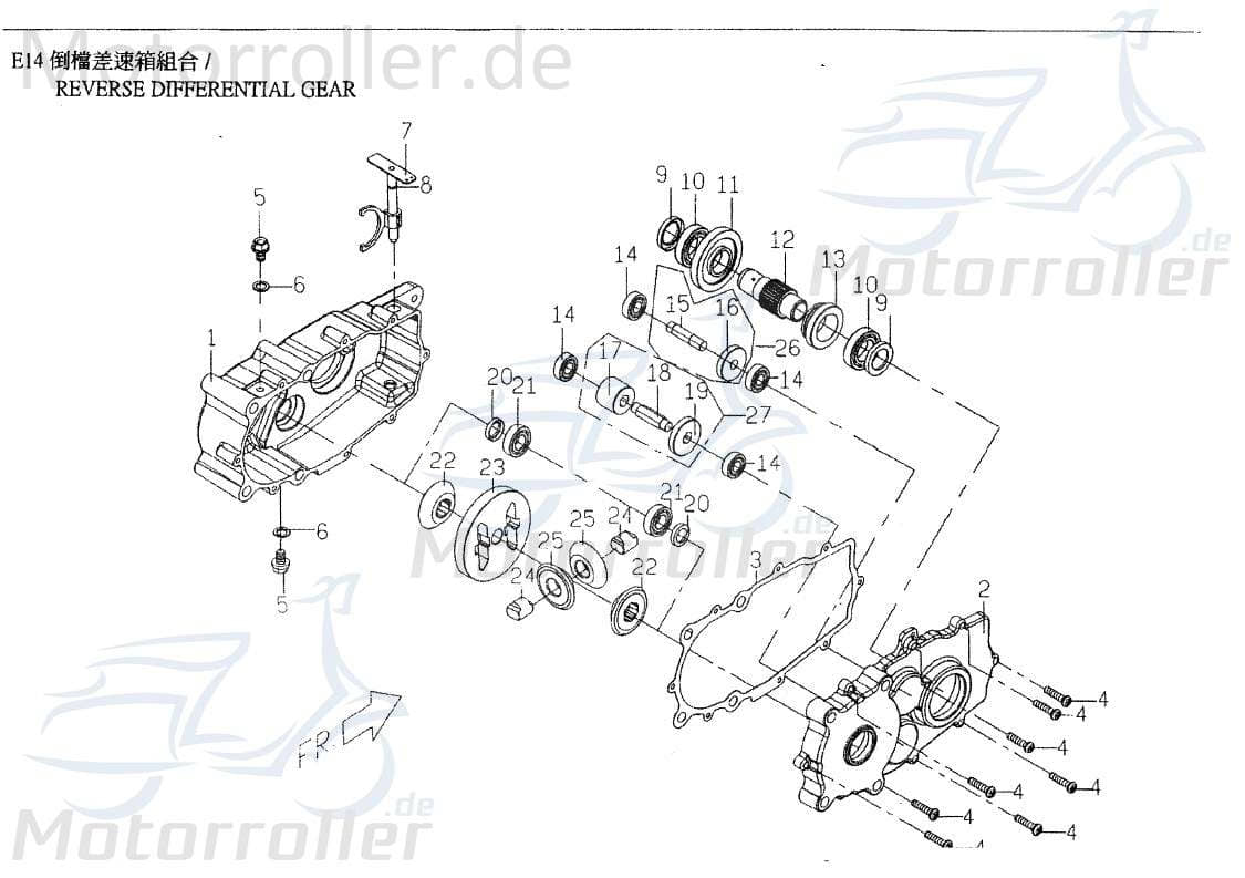 PGO TR3 50 Schaltgabel Schaltklaue Gangschaltung 50ccm 2Takt P3144190000 Motorroller.de Scooter Dreiradroller Ersatzteil Service Inpektion