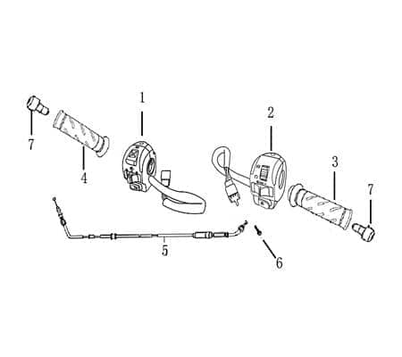 Gaszug 1870mm Einbaulänge 4T 125cc YY125T-28 700901