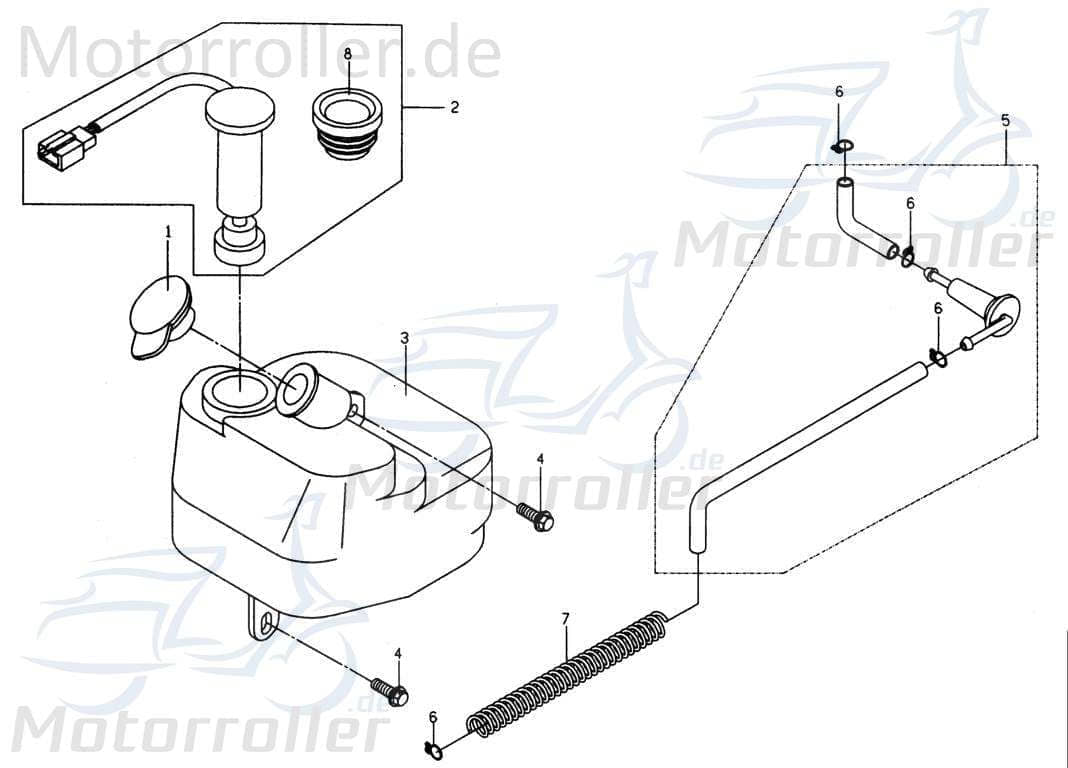PGO Ölstandgeber Ölstandsgeber Big Max 50 Roller 50ccm 2Takt Motorroller.de Ölstandsanzeige Ölsensor Öltankgeber Anzeigeeinheit PGO 50ccm-2Takt PMS 50