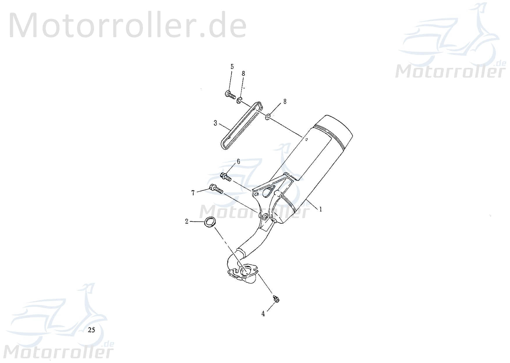 SMC REX Quad 50 Krümmerdichtung ATV 50ccm 2Takt 31613-NAF-00 Motorroller.de Dichtungsring Dichtring Auspuffdichtung Flanschdichtung Krümmer-Dichtung