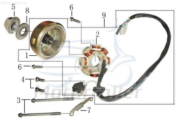 Mutter M12x1.25 mit Bund weiß 3112191003