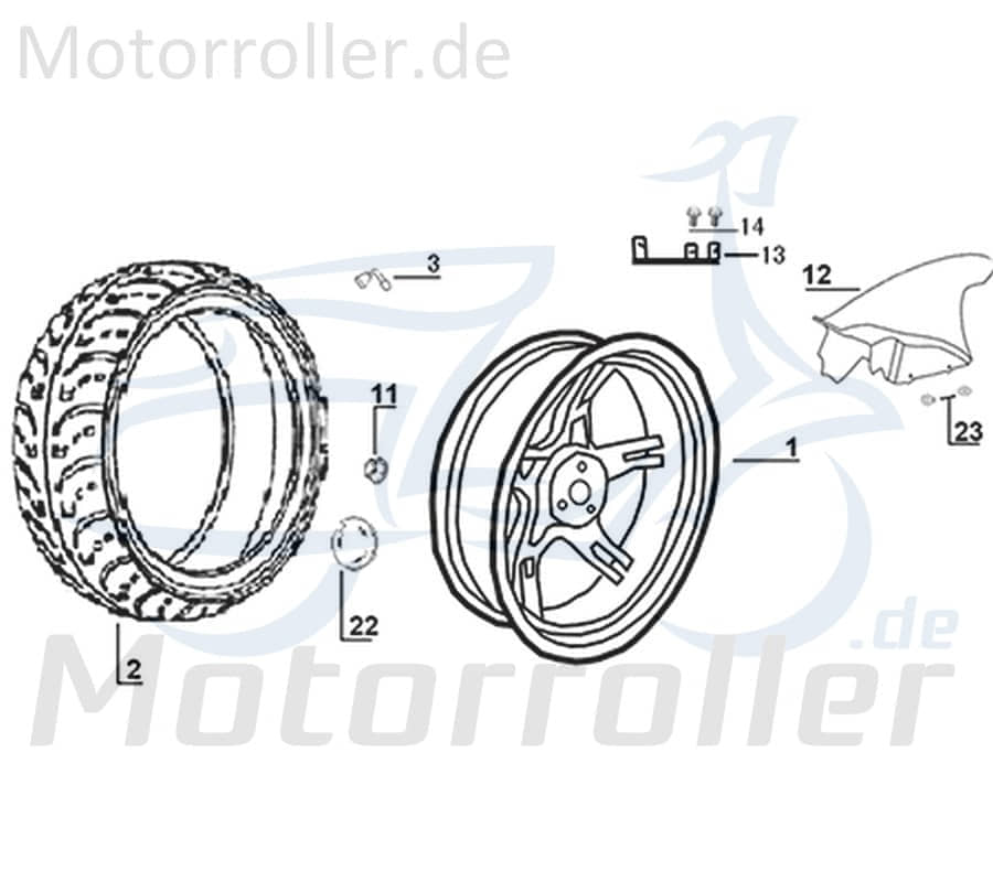 Kreidler Galactica 3.0 LC 50 DD Abdeckkappe Radmutter 741496 Motorroller.de Schraubenabdeckung Abdeck-kappe Schrauben-Abdeckung Schrauben-Deckel