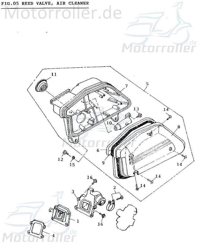 Adly Dichtung Luftfilterkasten Minarelli stehend 50ccm 2Takt Motorroller.de Filtergehäuse Luftfiltergehäusedeckel Scooter Fox Plus 50 FP-50 Scoody 50