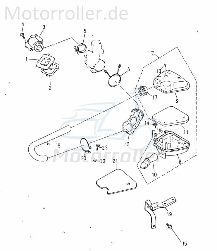 Adly Quad 50 2 Verbindungsstück 50ccm 2Takt 17254-145-000 Motorroller.de Luftfilter / Vergaser Verbindungsplatte Ansauggummi Verbindungsteil ATV UTV