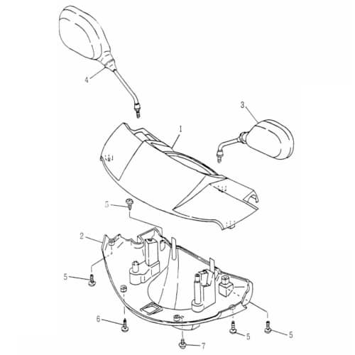Scheinwerferverkleidung grün 50ccm 2Takt Rex 25 Scooter 75330 Motorroller.de Scheinwerfer-Verkleidung Lenker-Verkleidung Scheinwerferabdeckung Moped