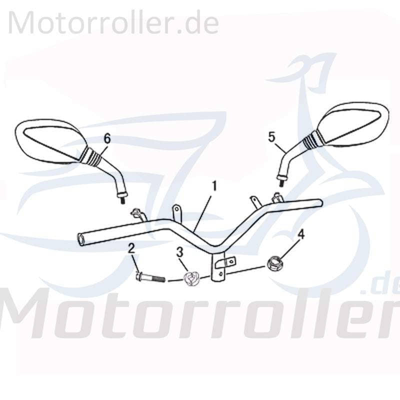 Kreidler Martinique 125 DD Rückspiegel rechts 702555 Motorroller.de Seitenspiegel Rück-Spiegel Scooter Ersatzteil Service Inpektion