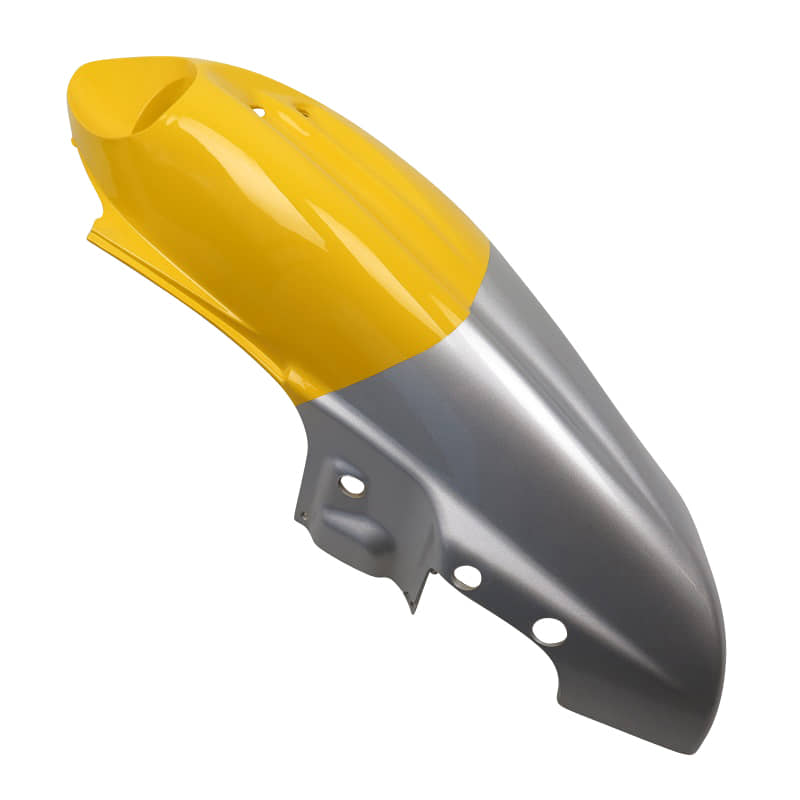 Heckverkleidung rechts silber-gelb YYB950QT-2-16003-SI-G Verkleidung Abdeckung Heck Sitzbank Seite