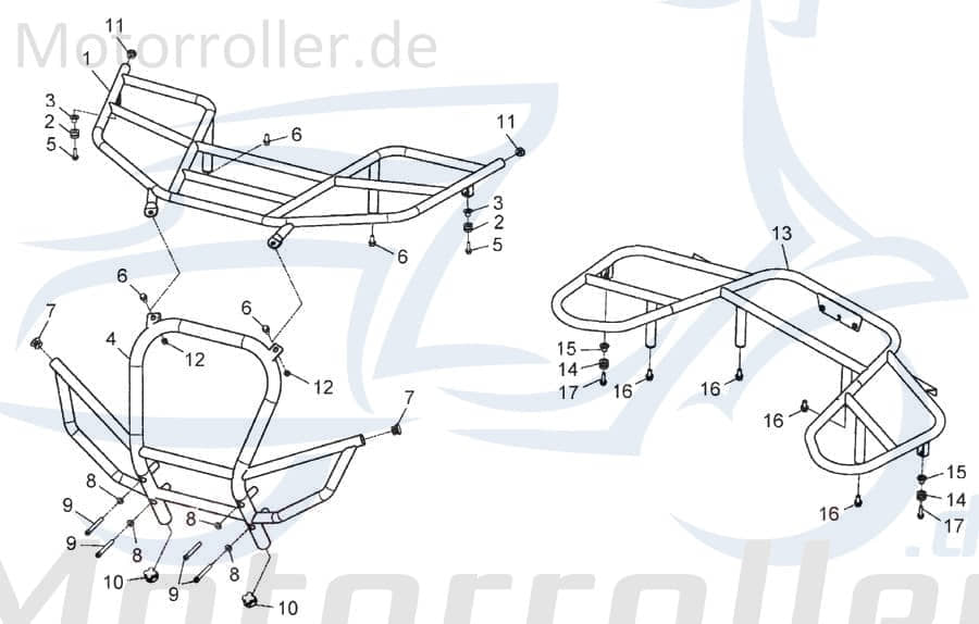 Adly ATV 700 Conquest EFI Gepäckträger vorne 695ccm 4Takt 61200-620-000 Motorroller.de Quad UTV Ersatzteil Service Inpektion Direktimport