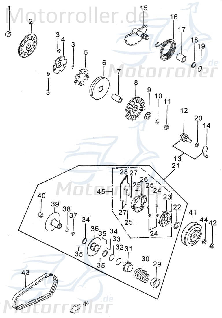 PGO Fliehkraftrollen 6 Stück 10Gramm 1 Satz PMX 110 Roller P11212000003 Motorroller.de Vario-Rollen Variomatik-Gewichte Variorollen Variogewichte