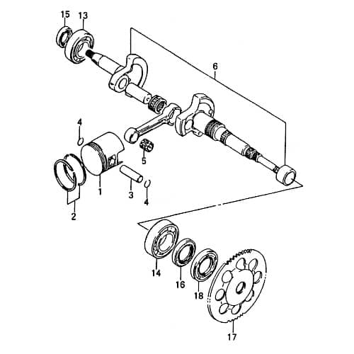 Rex RS250 Kolben Piston Motorkolben 50ccm 2Takt 87410 Motorroller.de 50ccm-2Takt Scooter Jonway RMC-G 50 Ersatzteil Service Inpektion Direktimport