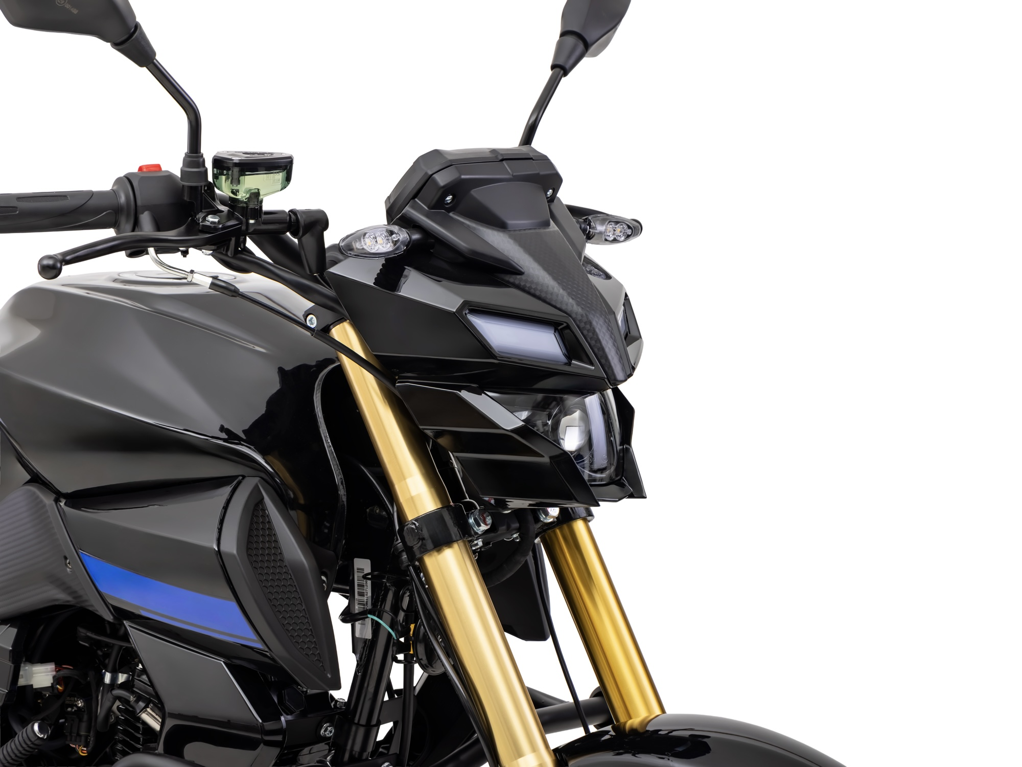 Motorrad Fighter 125 DV-RS AIR schwarz-blau 90 km/h Euro 5+ Schaltmoped Mokick Kleinkraftrad