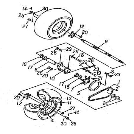 Radbolzen 37mm 10" Felge Rex Quad 150 Rad-Achse 150ccm 4Takt Motorroller.de Radachse Rad-Schraube Achsbolzen 150ccm-4Takt ATV UTV Ersatzteil Service