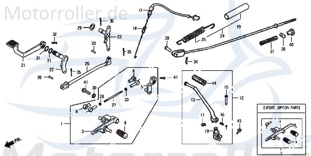 Bundschraube M8x28mm Daelim Maschinenschraube 125ccm 4Takt Motorroller.de Flanschschraube Flansch-Schraube Maschinen-Schraube Bund-Schraube Motorrad