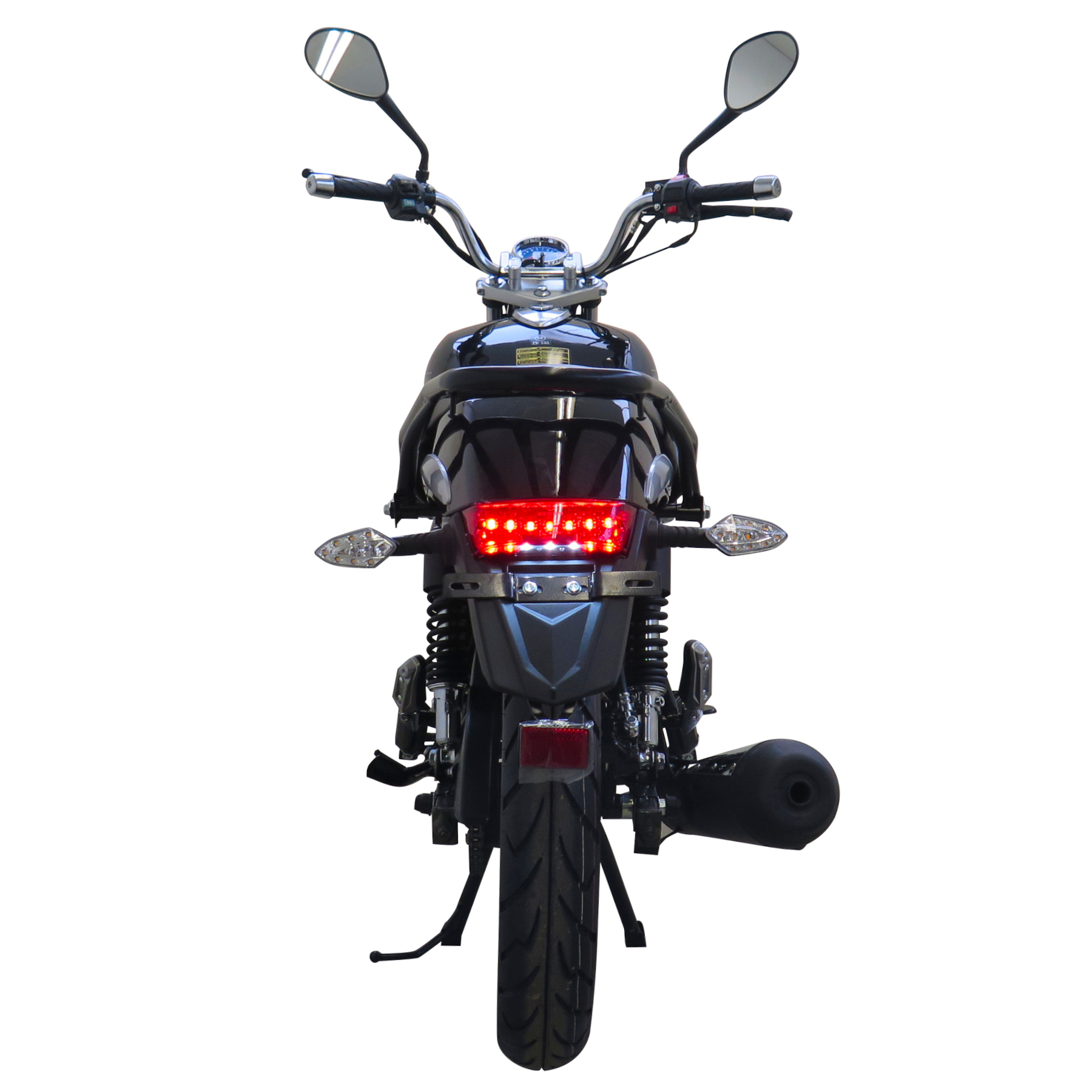 Motorrad Fighter 125 C-S schwarz matt 90 km/h Euro 5+ Schaltmoped Chopper 125ccm 4 Takt Leichtkraftrad Krad Kraftrad