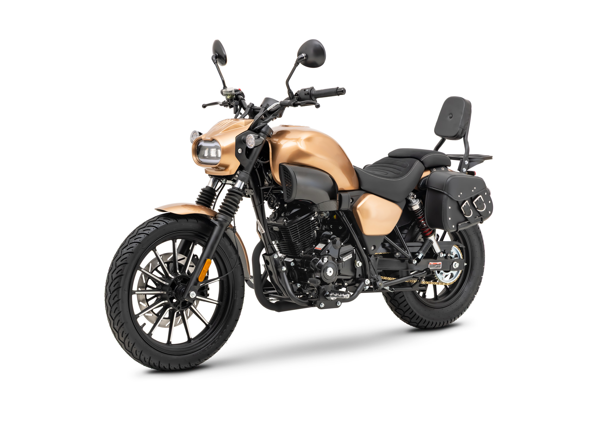 Motorrad Fighter 125 S-RS braun 90 km/h Euro 5+ Schaltmoped Chopper 125ccm 4 Takt Leichtkraftrad Krad Kraftrad