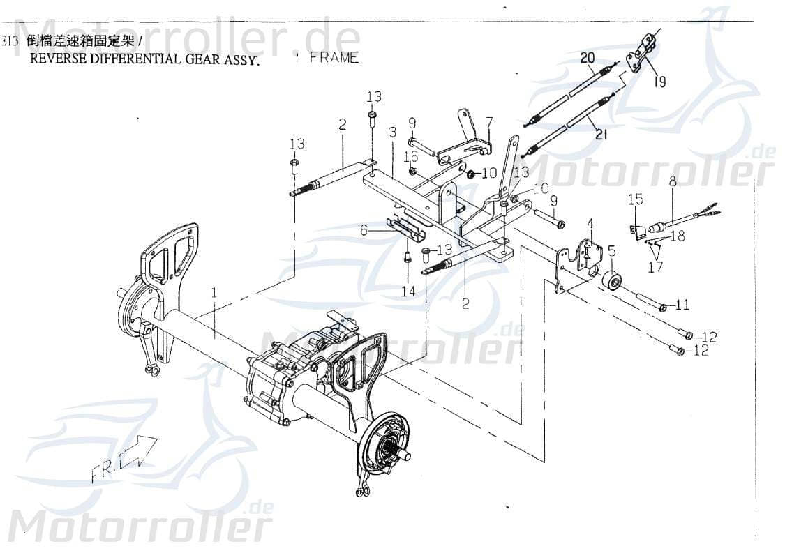 Halter Bremszug hinten P2144050000