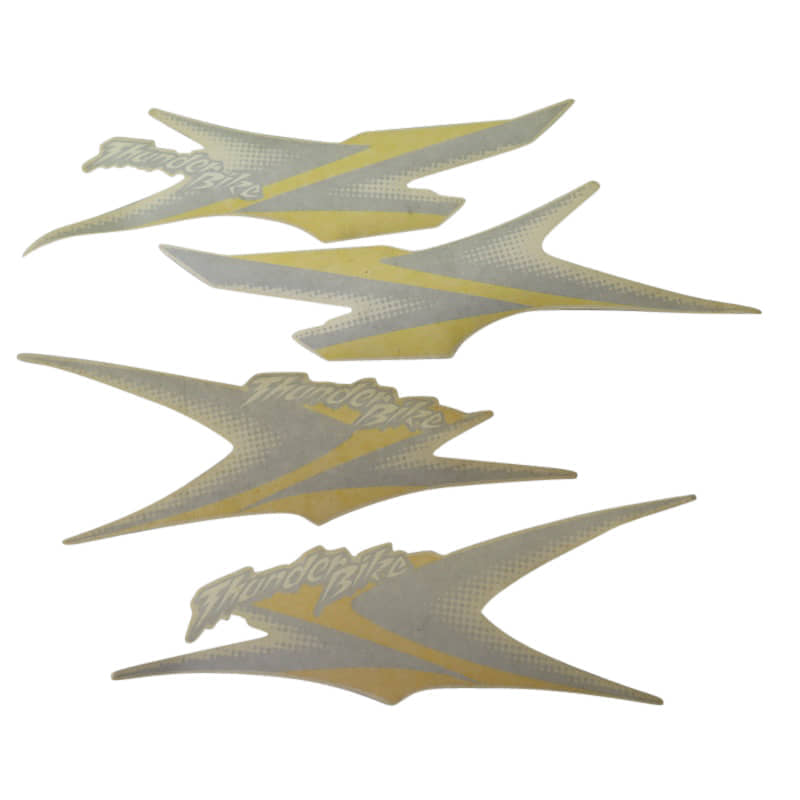 Adly Thunderbike Aufkleber Satz gelb Sticker Dekor Roller 87700-125-000-G Motorroller.de Dekor-Aufkleber Klebeetikett Mokick Ersatzteil