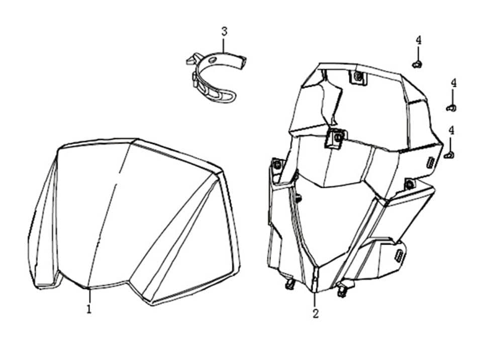 Kreidler DICE GS/SM 125 pro Lampenverkleidung oben 781184 Scheinwerferverkleidung Lenkerverkleidung Original