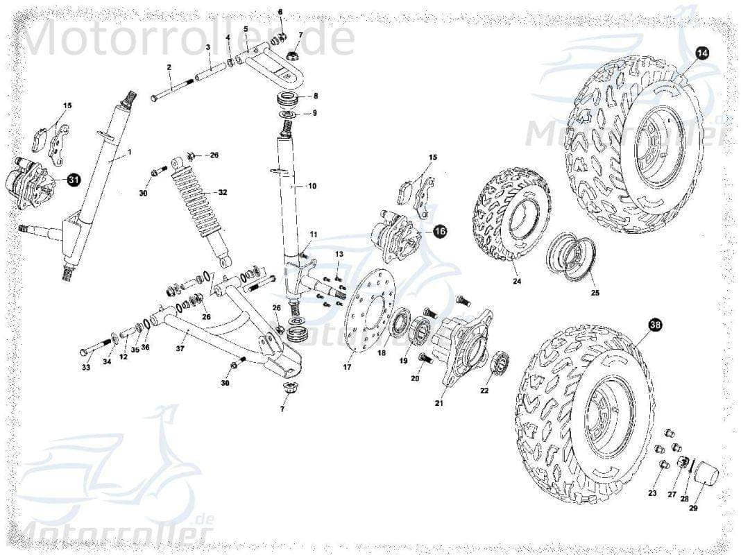 Kugellager 6203-2z Tongjian 9.030.003-2Z Motorroller.de