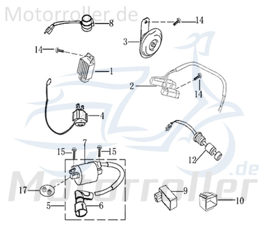Kreidler Hiker 50 DD Sport CDI Zündbox 45km/h 50ccm 2Takt 711191 Motorroller.de Steuergerät CDI-Einheit Blackbox Zündeinheit Galactica 2.0
