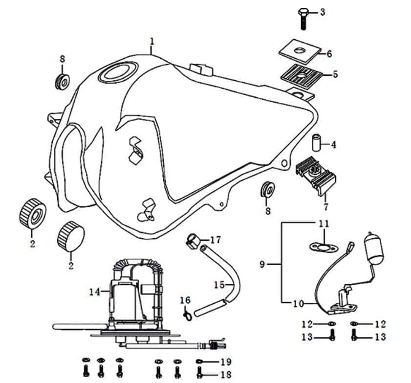 Kreidler DICE GS/SM 125i Dichtung Tankgeber 781003 Tankanzeige Benzinstandgeber Original