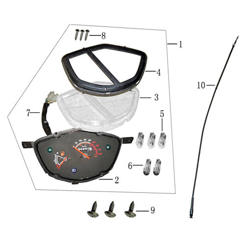 Tachometer Kreidler MONACO 50 Race / Urban Scooter 1160901-3 Motorroller.de Geschwindigkeitsmesser Geschwindigkeitsanzeige Speedometer kmh-Anzeige Rex