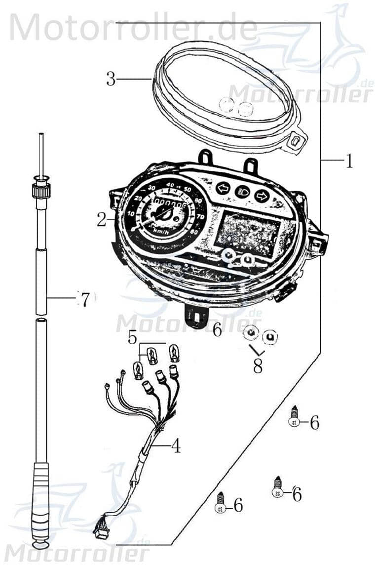 Rex Hiker 50 City DD Gummibuchse Roller 50ccm 2Takt 706856 Motorroller.de Tachosichtscheibe Silentblock Silentlager Silentbuchse Lagerbuchse Scooter